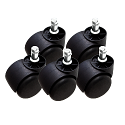Kunststoffrollen für Bürostuhl (5er Pack)
